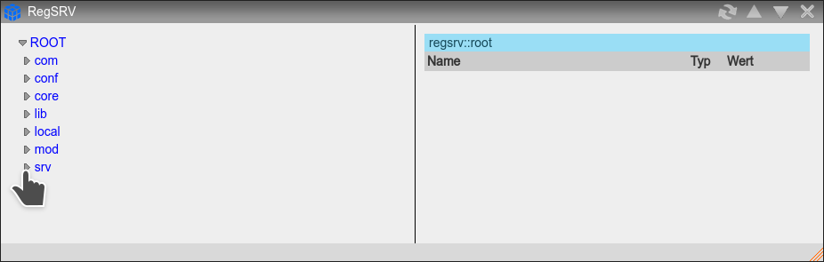 Stammgruppe Service der RegSRV Konfigurationsdatenbank